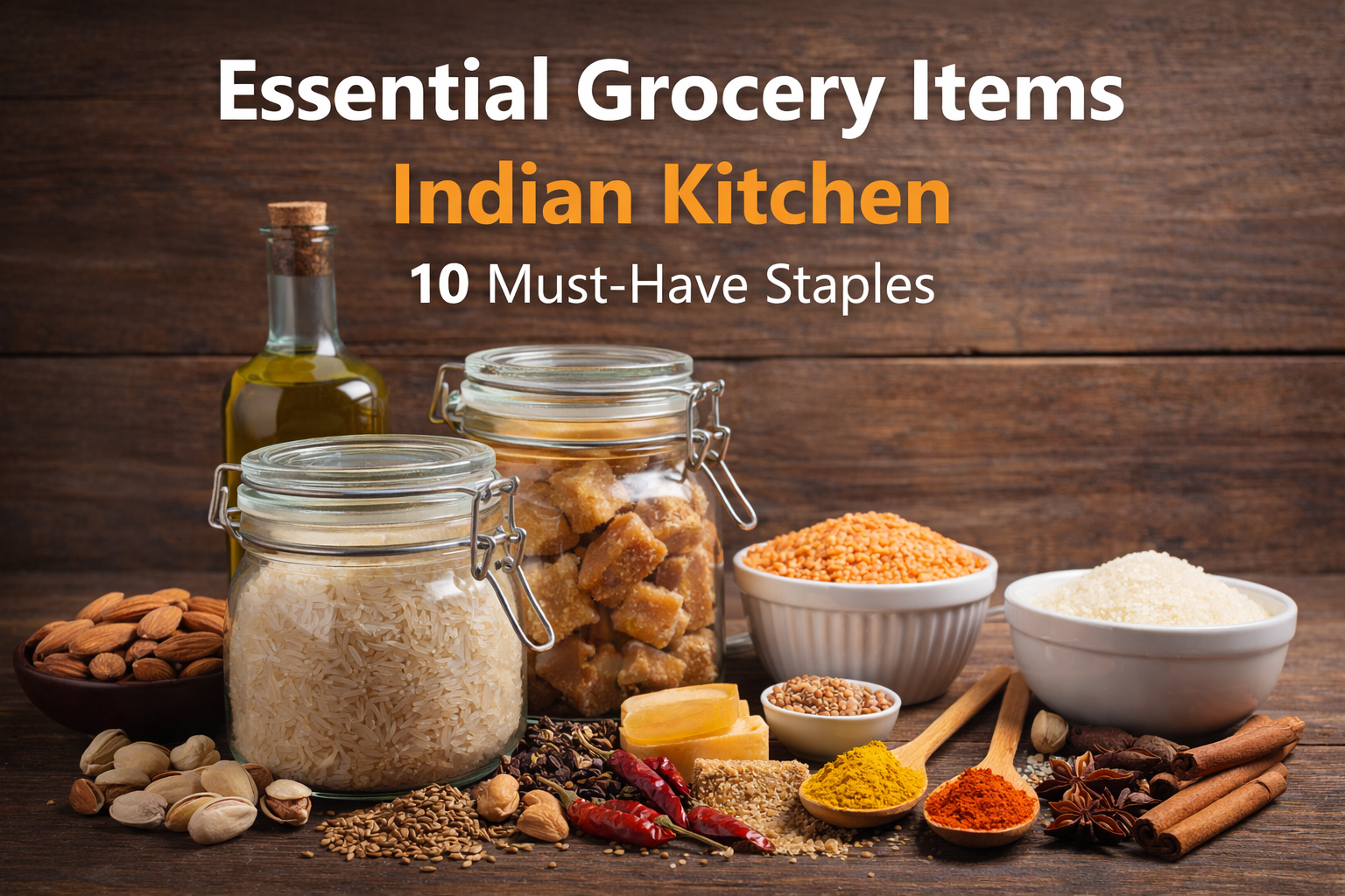 Essential Grocery Items Indian Kitchen: 10 Must-Have Pantry Staples