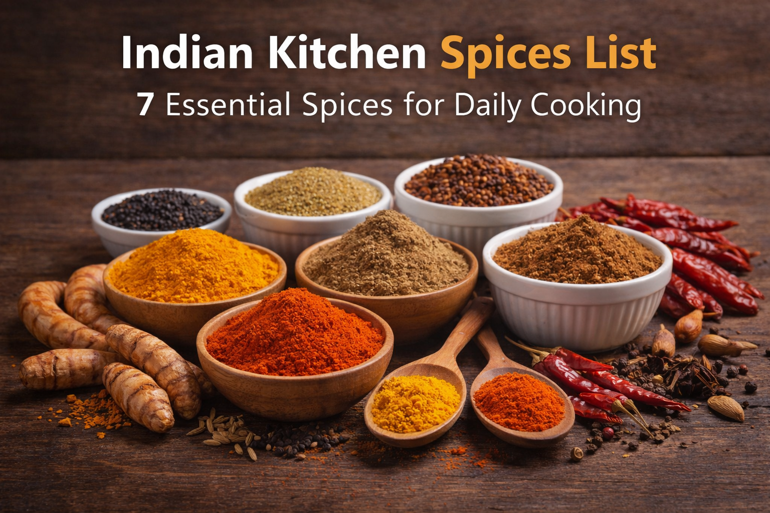 Indian Kitchen Spices List: Essential Spices Used in Everyday Cooking